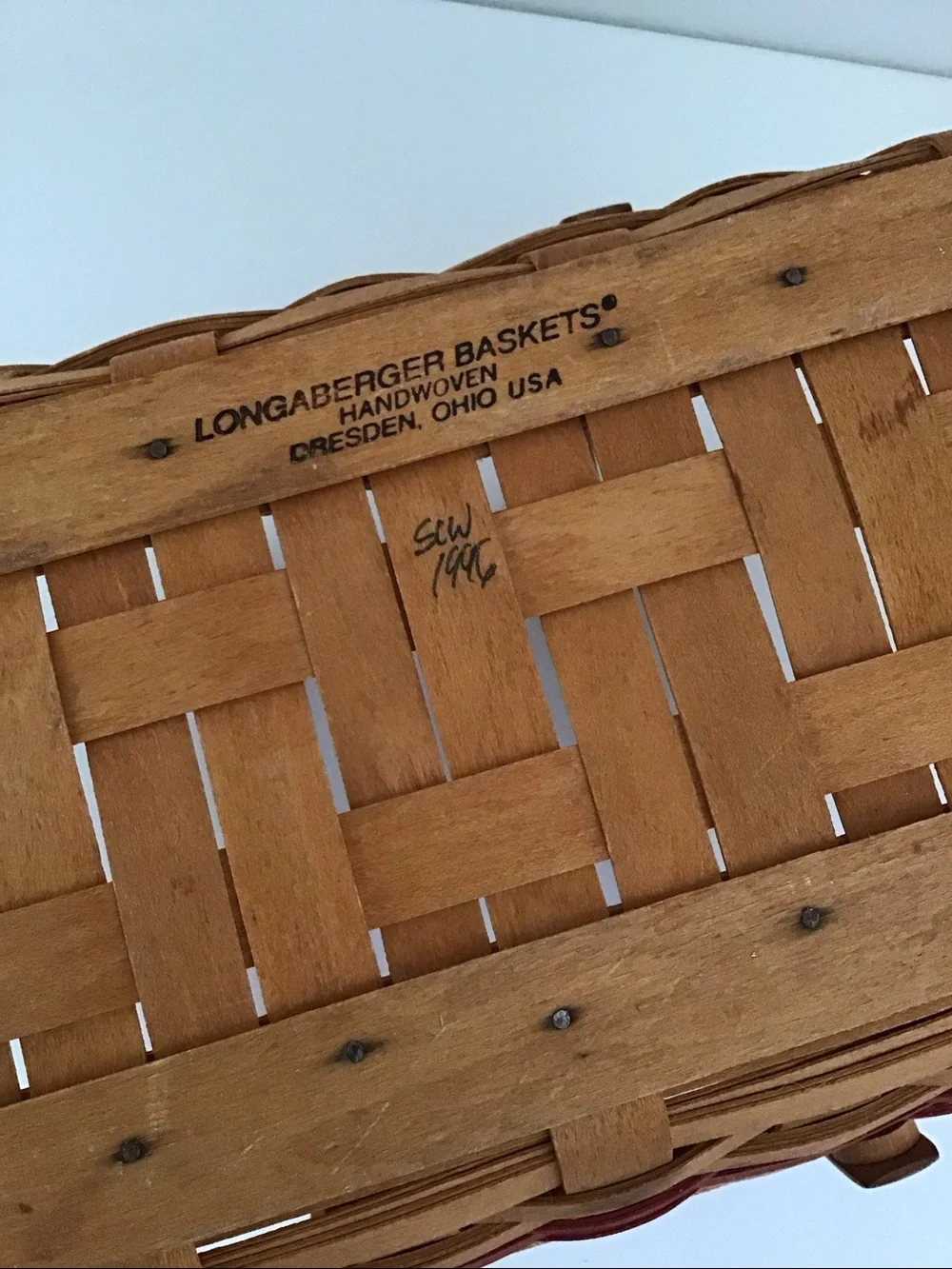 Vintage Longaberger Christmas Collection 1996 Edition Holiday Cheer Basket